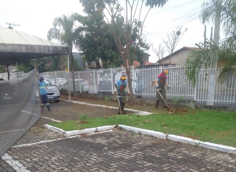 Unidades de saúde no Jd. Nova Hortolândia e Jd. São Jorge recebem mutirão de limpeza e poda do mato