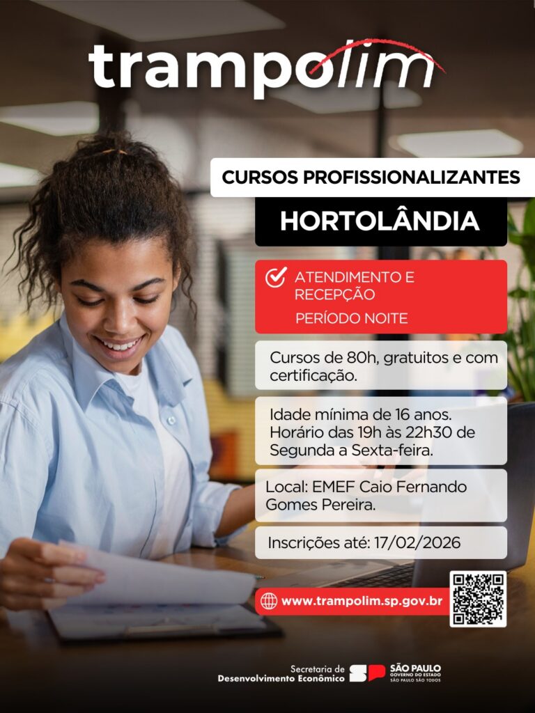 Curso profissionalizante gratuito de “Atendimento e recepção” está com inscrições abertas em Hortolândia