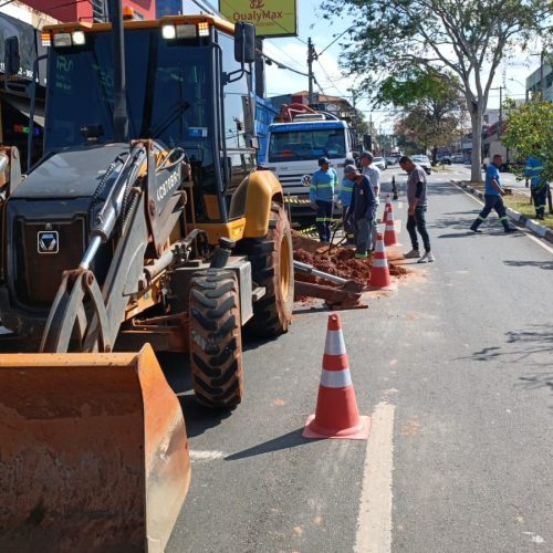 Hortolândia executa serviço de reparo na avenida Brasil, no Jd. Amanda